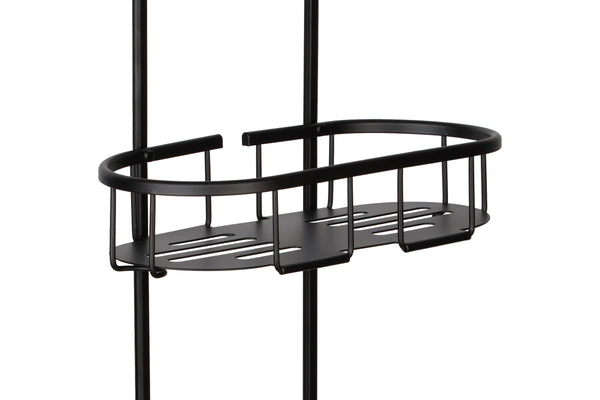 Loft97 SHC14BK Rustproof Aluminum Shower Caddy for Shower Heads - Hanging Shower Caddy Organizer with 3 Shelves for Bathroom & Home, Includes shower hooks and shower liner - Matte Black Finish