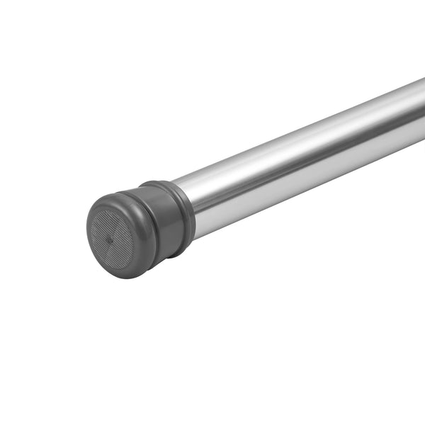 Loft97 T42SS 40-Inch Shower Curtain Tension Rod - Rust-Proof Aluminum with PVC End Cap, No Drill Installation - Extendable, Ideal for Bathroom, Retractable, Wall-to-Wall - Easy to Hang, Chrome Finish