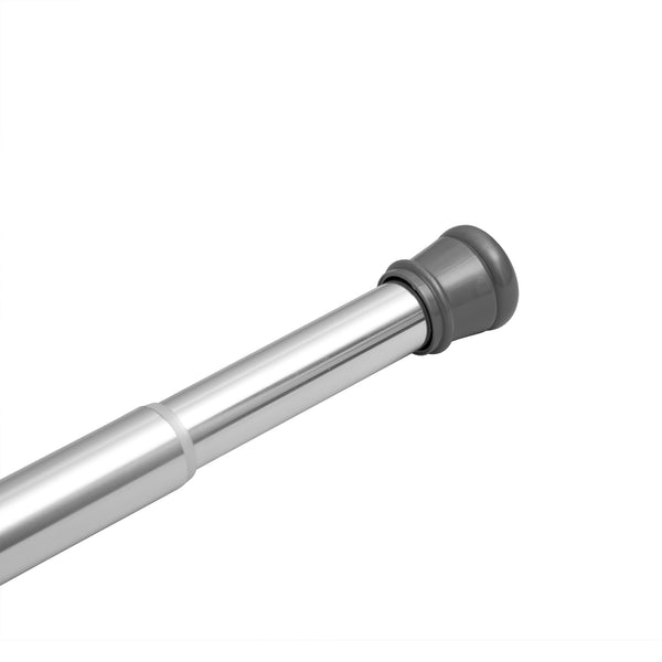 Loft97 T42SS 40-Inch Shower Curtain Tension Rod - Rust-Proof Aluminum with PVC End Cap, No Drill Installation - Extendable, Ideal for Bathroom, Retractable, Wall-to-Wall - Easy to Hang, Chrome Finish