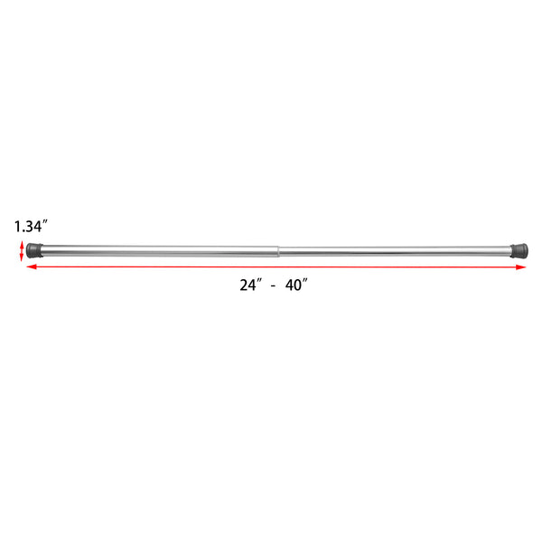 Loft97 T42SS 40-Inch Shower Curtain Tension Rod - Rust-Proof Aluminum with PVC End Cap, No Drill Installation - Extendable, Ideal for Bathroom, Retractable, Wall-to-Wall - Easy to Hang, Chrome Finish