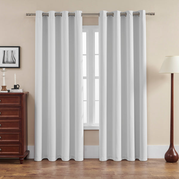 Loft97 WC1XX Solid Blackout Window Curtains for Bedrooms and Living Rooms, Polyester Curtains, 2 Panels Set 52" W × 96" L