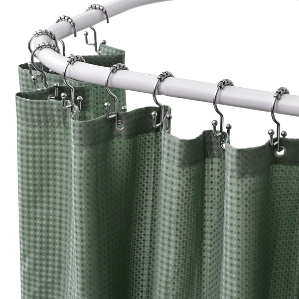 Loft97 LR1XX Wall Mounted Aluminum 68x28in Rustproof L-Shaped Corner Shower Curtain Rod