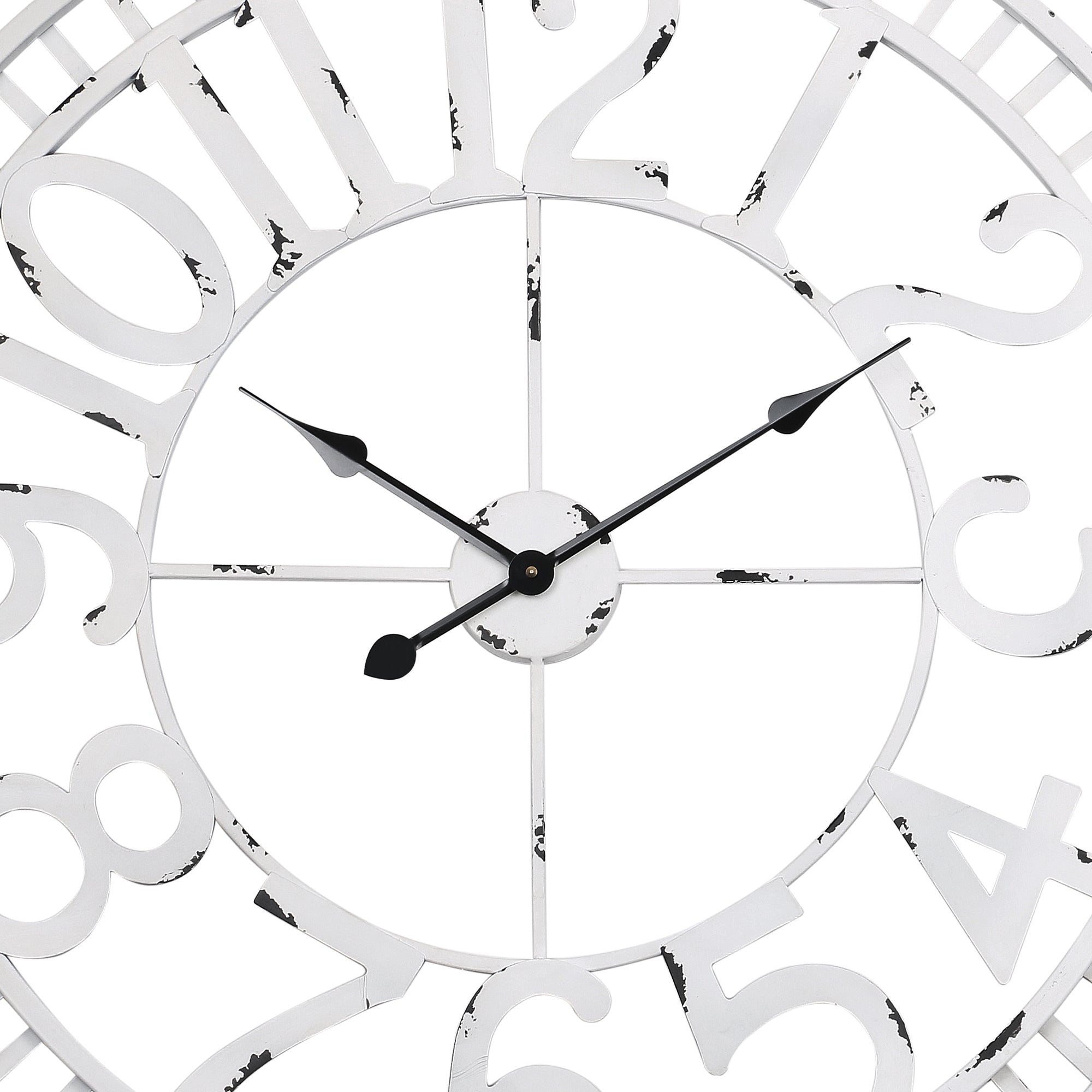 Loft97 CL23WW Manhattan Industrial Wall Clock, Analog, White, 32