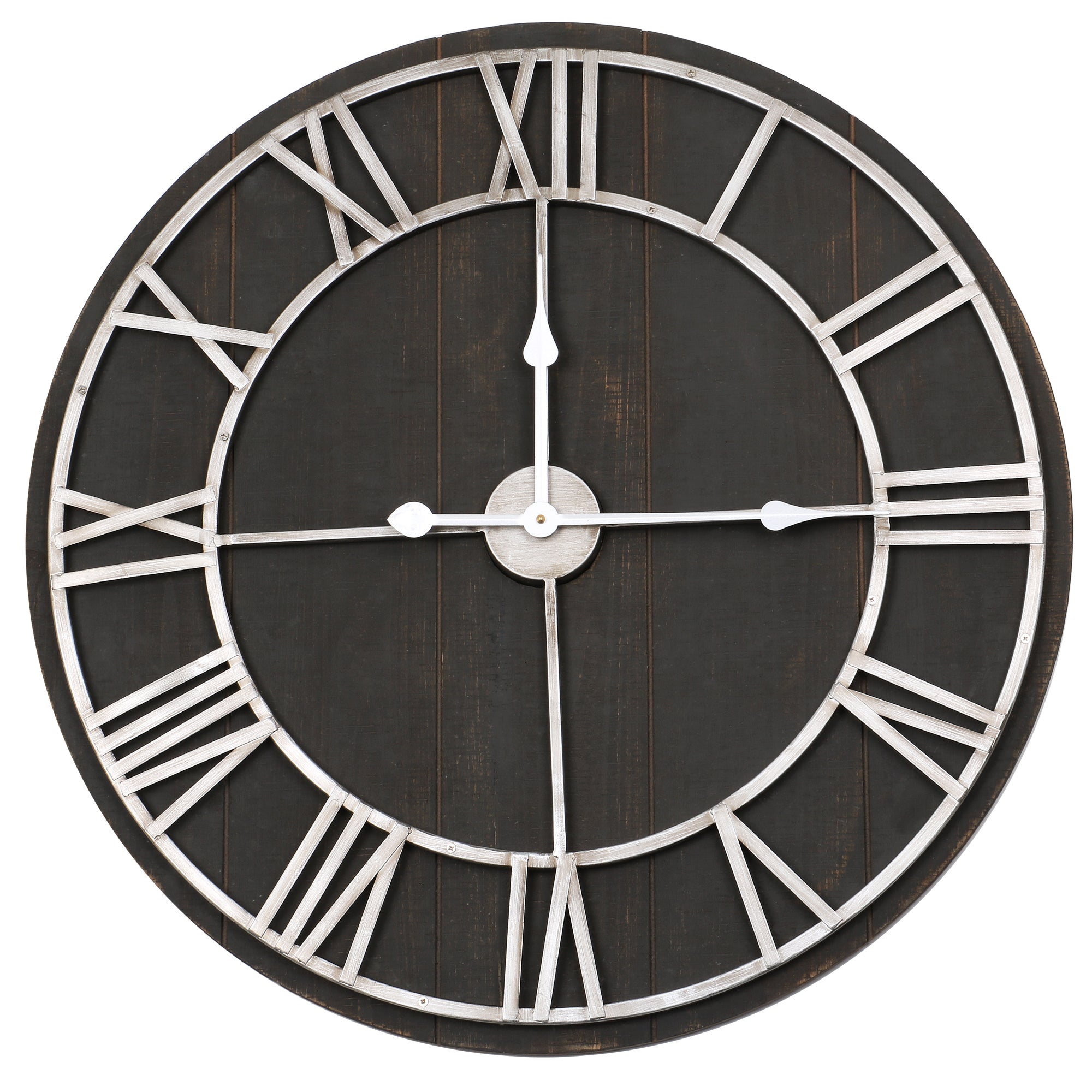 Loft97 CL33BK Oversize Roman Round Wall Clock, 28