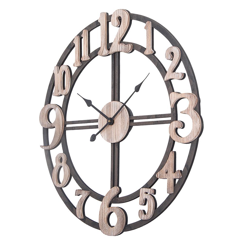 Loft97 CL34BK Oversize Roman Round Wall Clock, 28