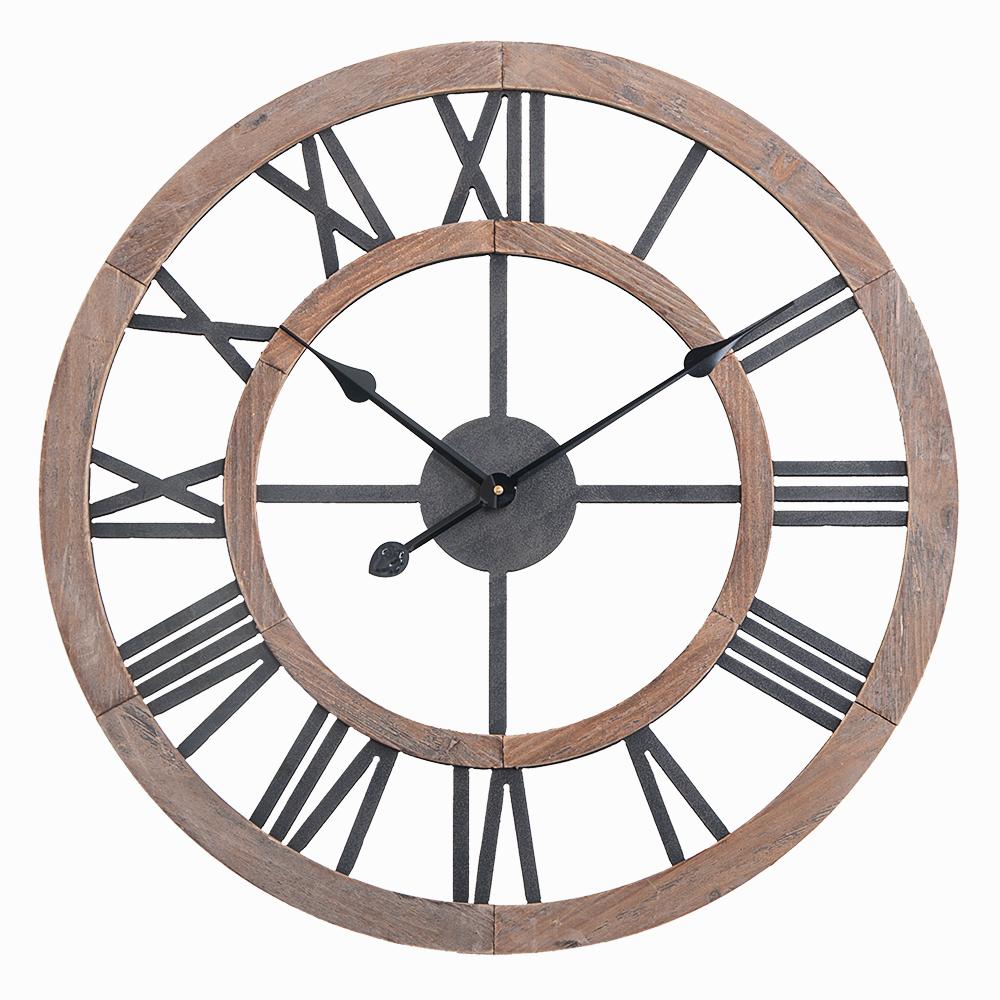 Loft97 CL36GY Oversize Roman Round Wall Clock, 24