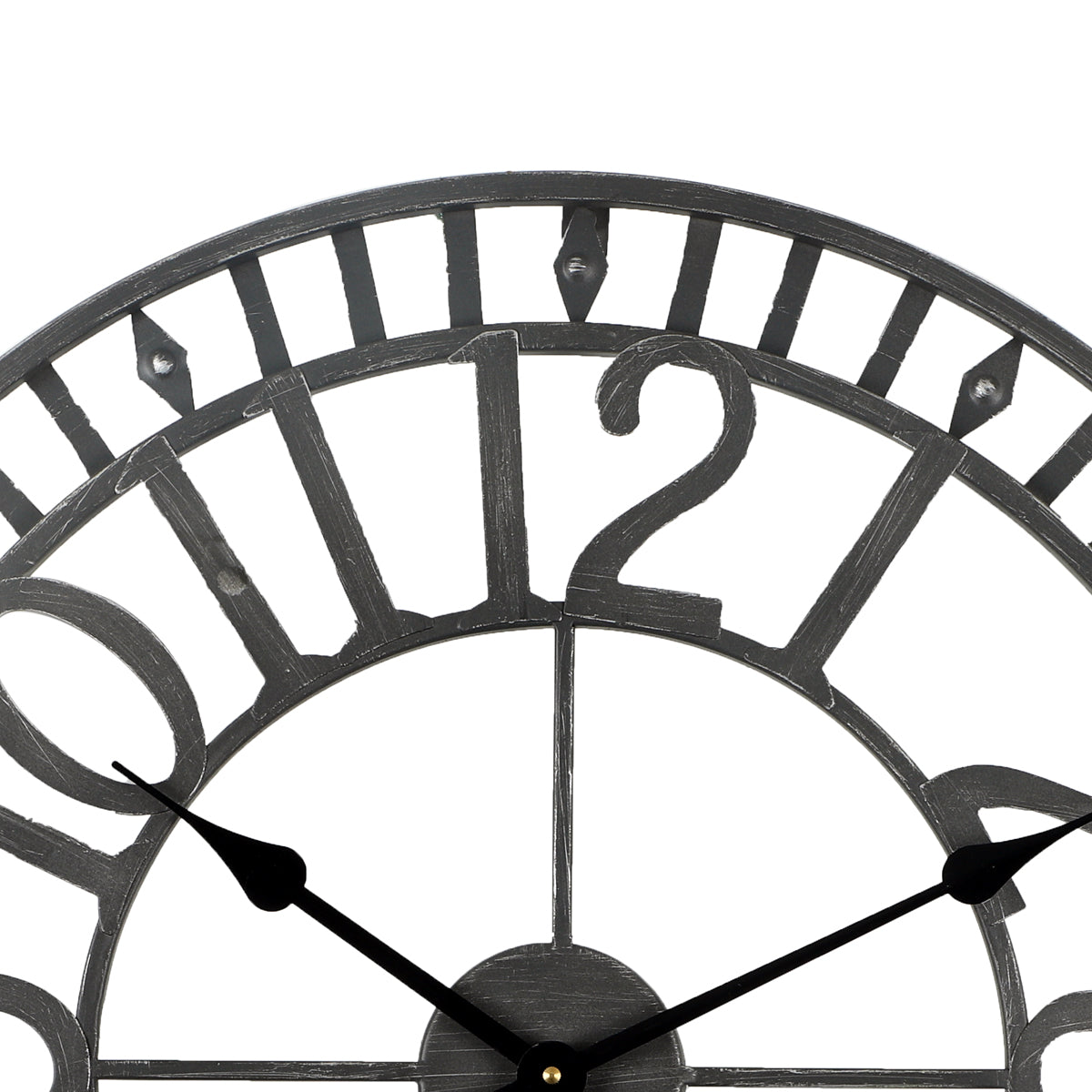 Loft97 CL41BK Manhattan Industrial Wall Clock, Analog, Black, 24