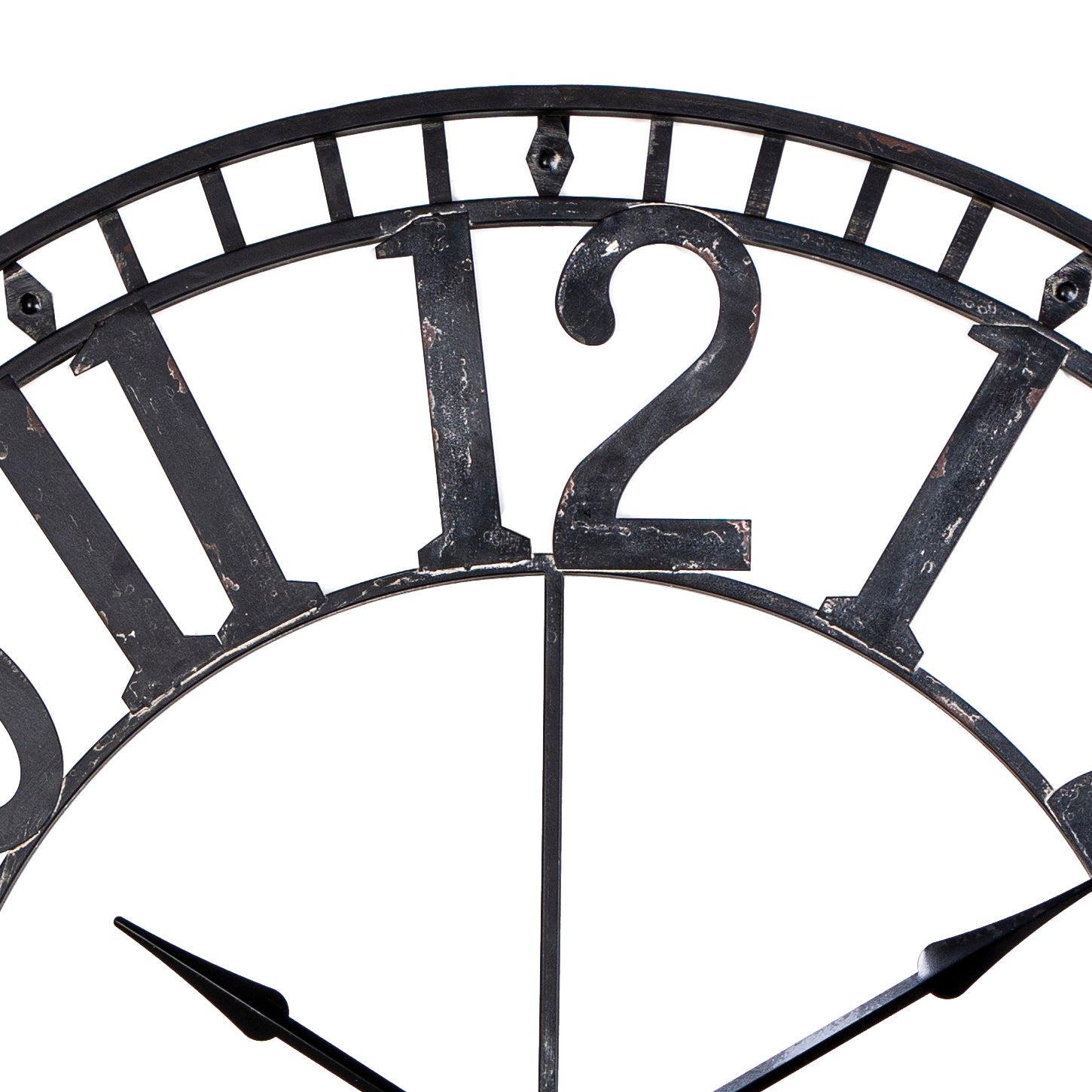 Loft97 CL56BK Manhattan Industrial Wall Clock, Analog, Black, 32