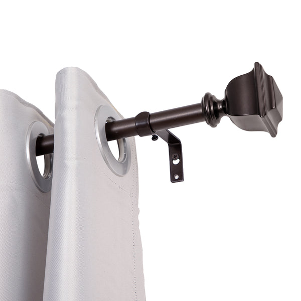 Loft97 D10XX 3/4 Inch Curtain Rod, Single Decorative Drapery Rod, Adjustable Curtain rods for Windows