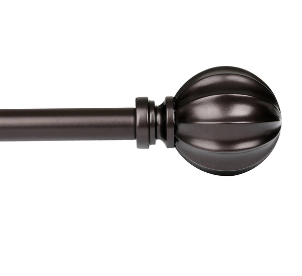 Loft97 D52XX Curtain Rod with Decorative Ball Finial, 28-48"