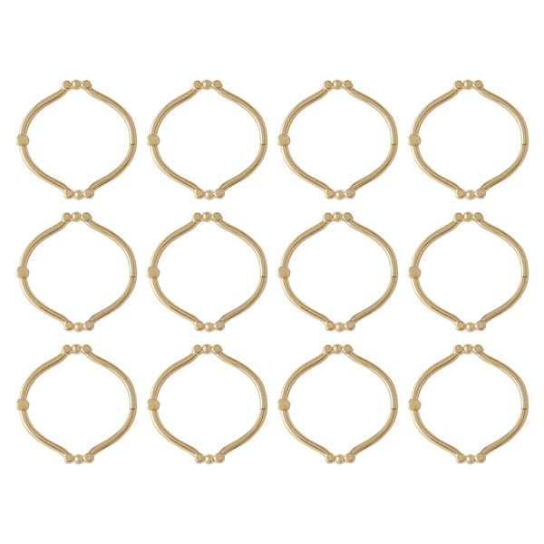 Loft97 HK12XX Shower Rings, Shower Curtain Rings for Bathroom, Rustproof Zinc Shower Curtain Hooks Rings, Set of 12, Chrome/Oil Rubbed Bronze/Brushed Nickel/Black/Gold