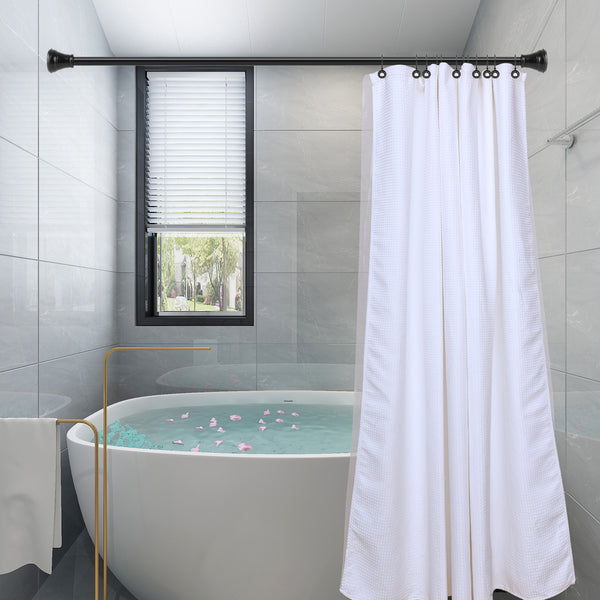 Loft97 HK21XX Shower Hooks, Double Shower Curtain Hooks for Bathroom, Rustproof Zinc Shower Curtain Hooks Rings, Crystal Design, Set of 12