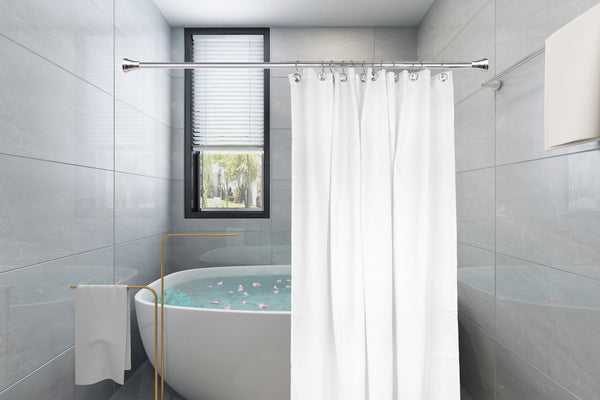Loft97 HK23XX Shower Rings,  Shower Curtain Hooks for Bathroom, Rust Resistant Shower Curtain Hooks Rings,  Crystal Design, Set of 12