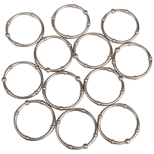 Loft97 HK4XX Shower Victoria Curtain Rings, Rustproof Zinc Shower Curtain Rings for Bathroom Shower Rods Curtains - Set of 12