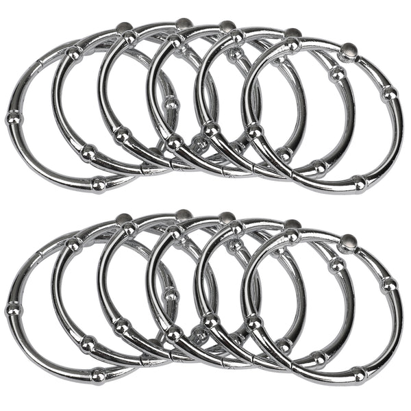 Loft97 HK4XX Shower Victoria Curtain Rings, Rustproof Zinc Shower Curtain Rings for Bathroom Shower Rods Curtains - Set of 12