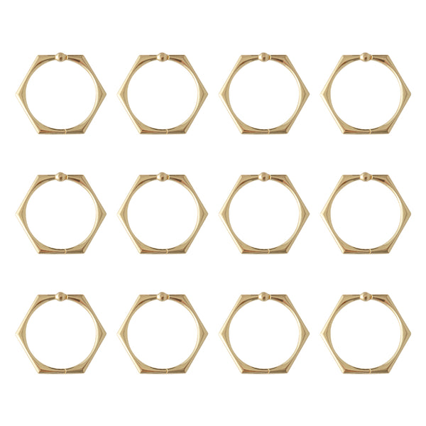 Loft97 HK9XX Shower Rings, Shower Curtain Rings for Bathroom, Rustproof Zinc Shower Curtain Hooks Rings, Set of 12, Chrome/Brushed Nickel/Oil Rubbed Bronze/Black/Gold