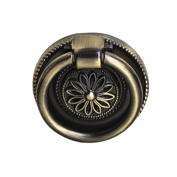 Medici Ring Pull, Antique Brass, 1 5/8" Diameter - Loft97 - 6