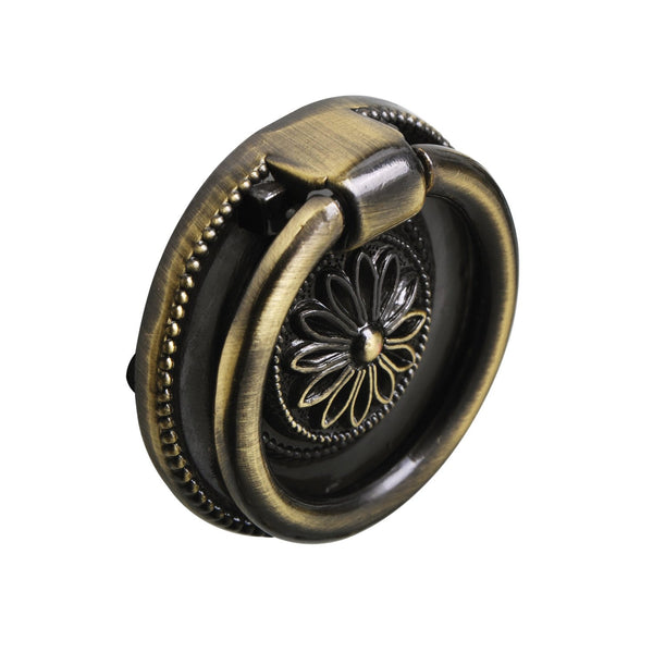 Medici Ring Pull, Antique Brass, 1 5/8" Diameter - Loft97 - 4