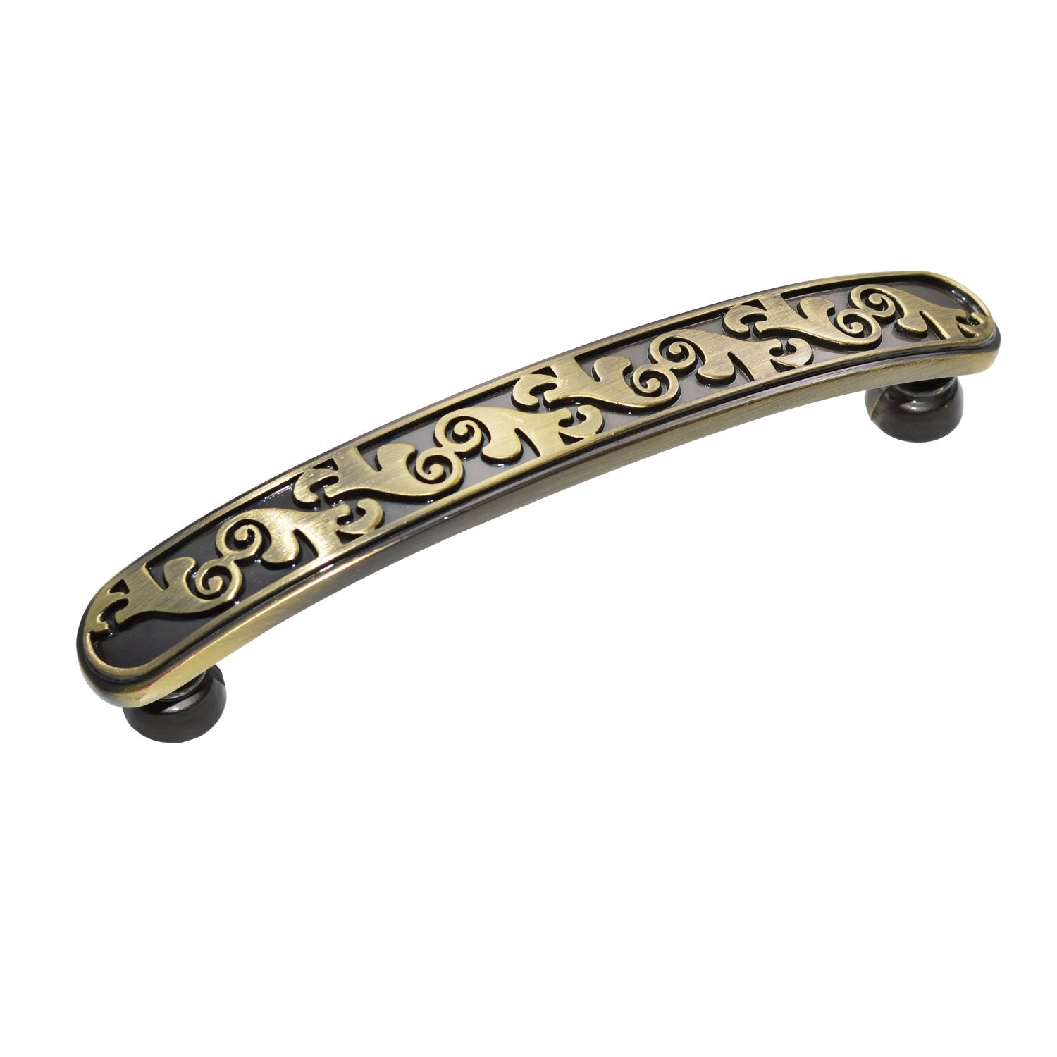 Loft97 HW265PLAB021 Roma Cabinet Pull, 3.8" Center to Center, Antique Brass