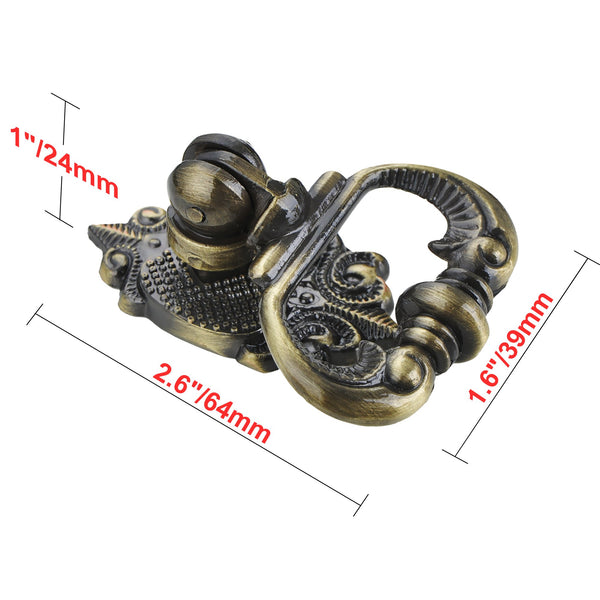 Loft97 HW275PLAB021 Vallia Drop Ring Cabinet Pull, 2.6", Antique Brass