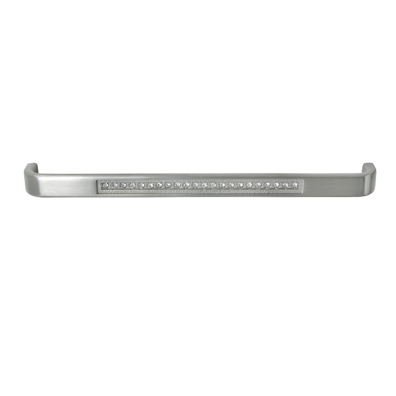 Loft97 HW287PLBN021 Gleam Pull Handle - Decorative Cabinet Drop Pull Handles for Cabinets and Drawers - Vintage Cabinet Hardware with Hand Finished Brushed Nickel - Metal Drawer Pull Handle, 7.5" Center to Center