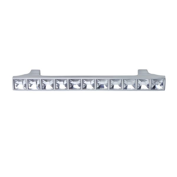 Loft97 HW289PLCH021 Gleam Grid 11 Crystal Cabinet Pull, 3.8" Center to Center, Polished Chrome