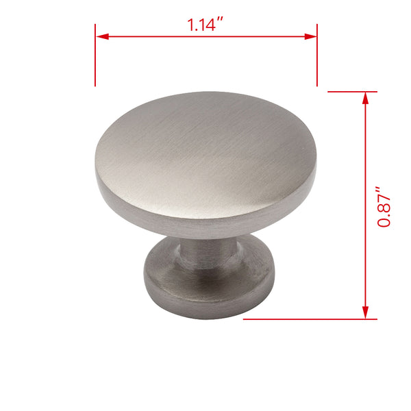 Loft97 HW356/7/8XX Emme Brushed Nickel Ring Cabinet Pull,  1.14" Diameter