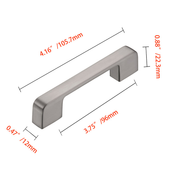 Loft97 HW413-420XX Zinc Cabinet Pull, 3.75"/5.0" Center to Center