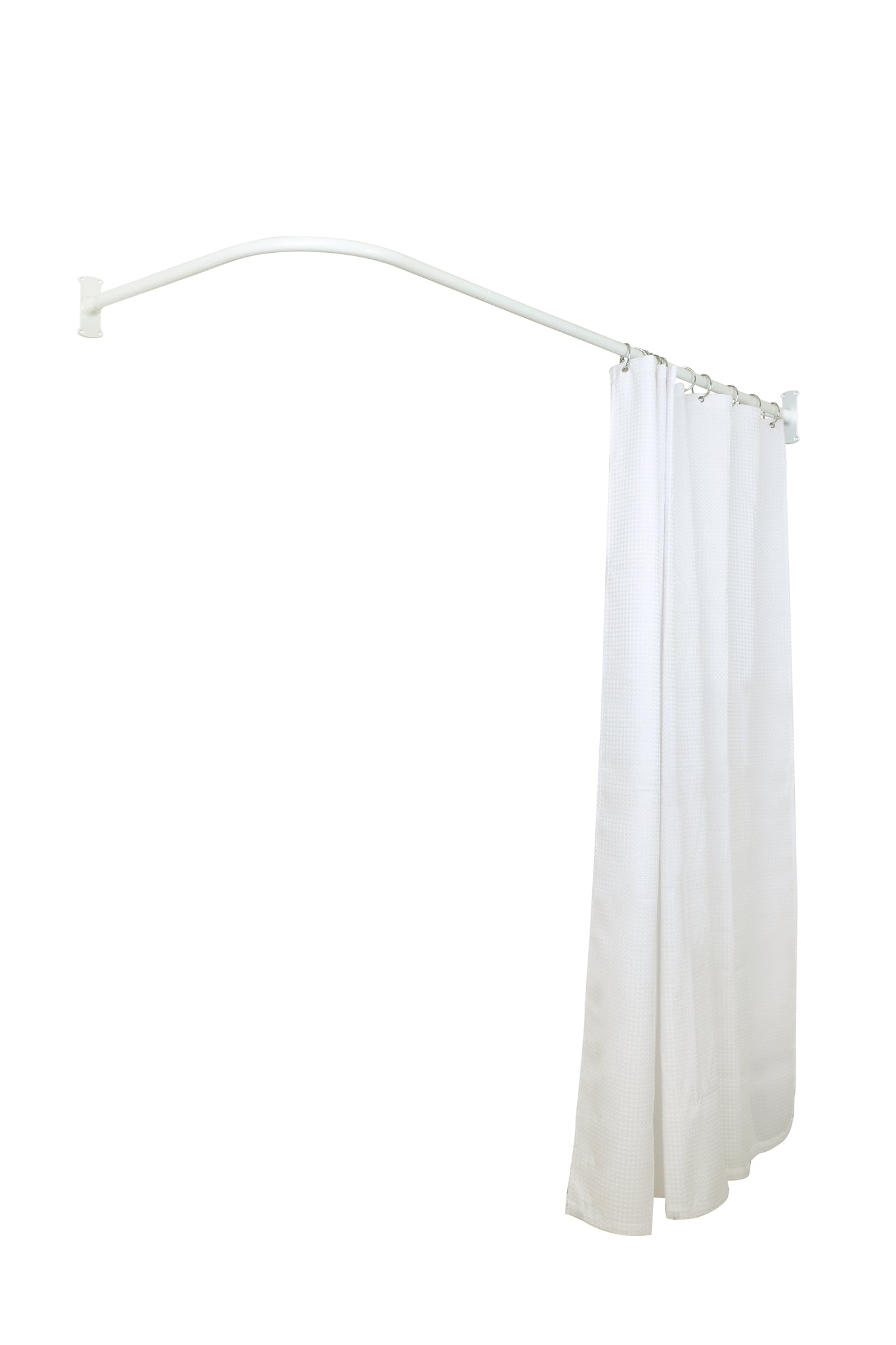 Loft97 LR1XX Aluminum 68x28in Rustproof L-Shaped Corner Shower Curtain Rod