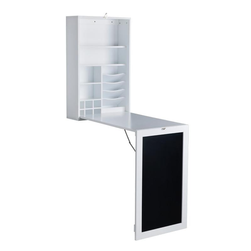 Fold Down Desk Table / Wall Cabinet with Chalkboard, White or Espresso - Loft97 - 4