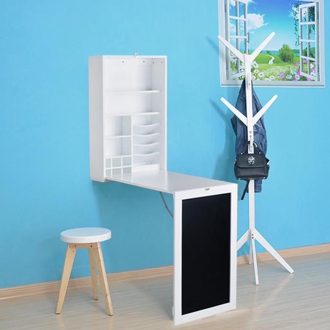 Fold Down Desk Table / Wall Cabinet with Chalkboard, White or Espresso - Loft97 - 12