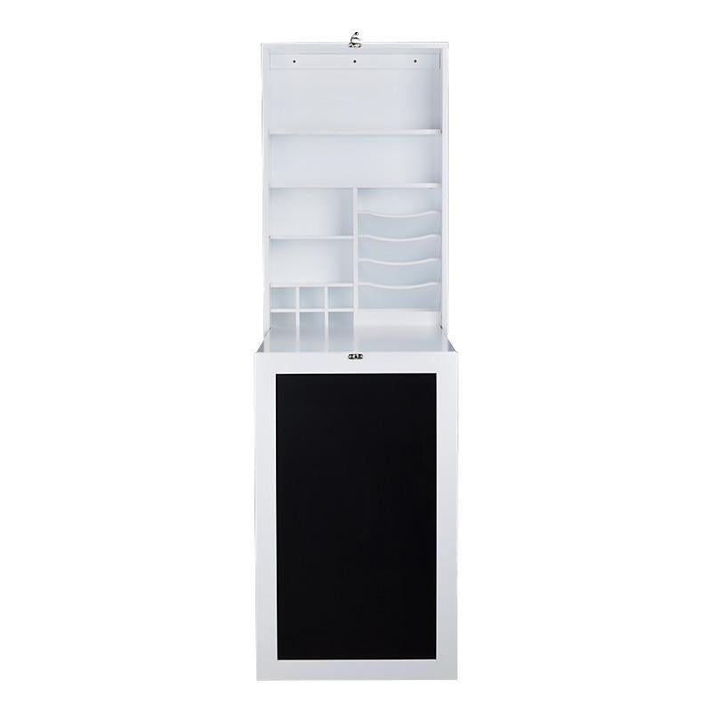 Fold Down Desk Table / Wall Cabinet with Chalkboard, White or Espresso - Loft97 - 13