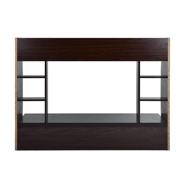 Melamine Floating Wall Mount Desk with Shelving, Storage Nooks, White or Espresso - Loft97 - 13