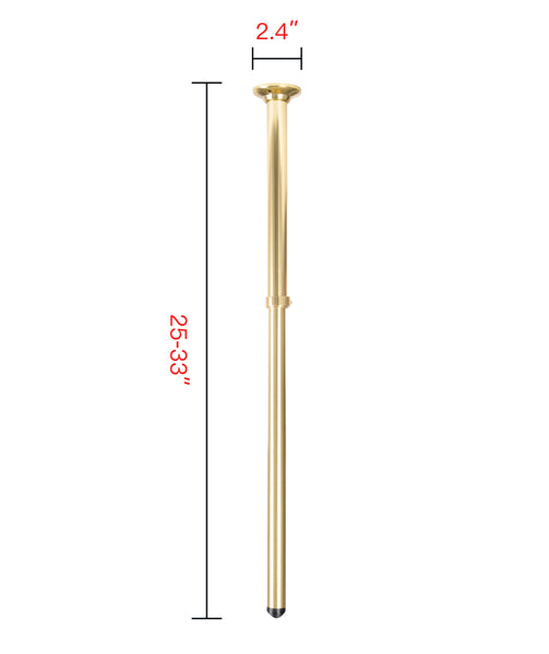 Loft97 VS1GD Rustproof L-Shaped Corner Rod Vertical Ceiling Support Bar, Gold