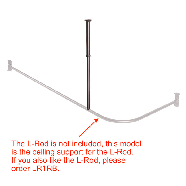 Loft97 VS1RB Rustproof Vertical Ceiling Support Bar for L-Shaped Corner Rod, Bronze