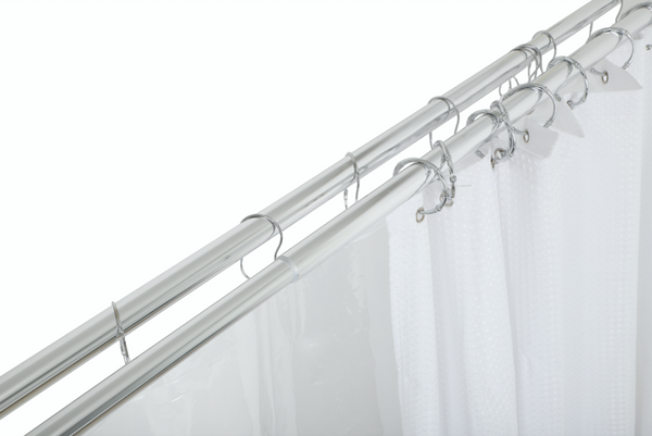 Loft97 DS1XX Rustproof Aluminum Double Tension Straight Shower Curtain Rod 42-72"
